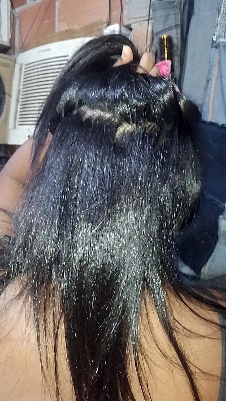 Depois - Cabelo Liso e Brilhante