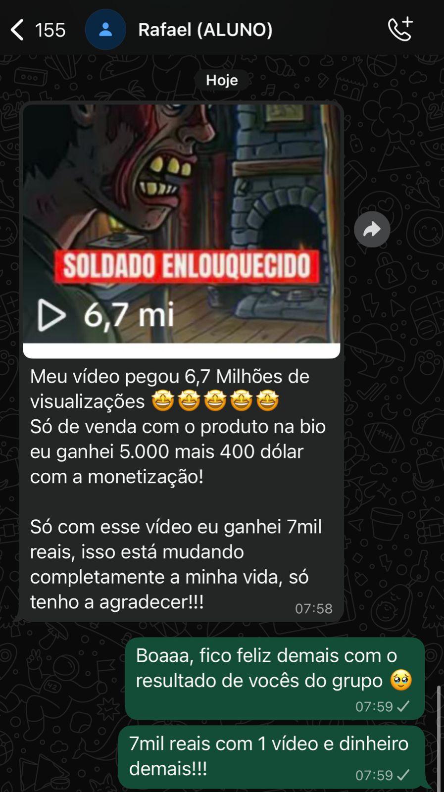 Prova social de Rafael S.